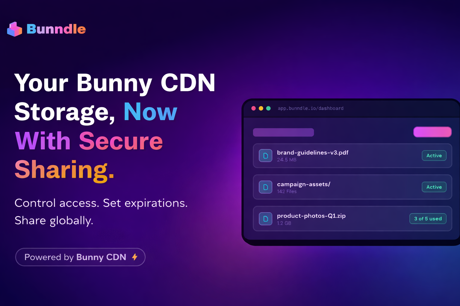 Bunndle — Secure File Sharing for Bunny.net & Cloudflare R2